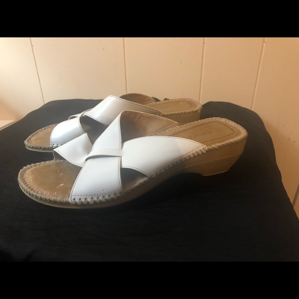 Naturalizer White Sandals